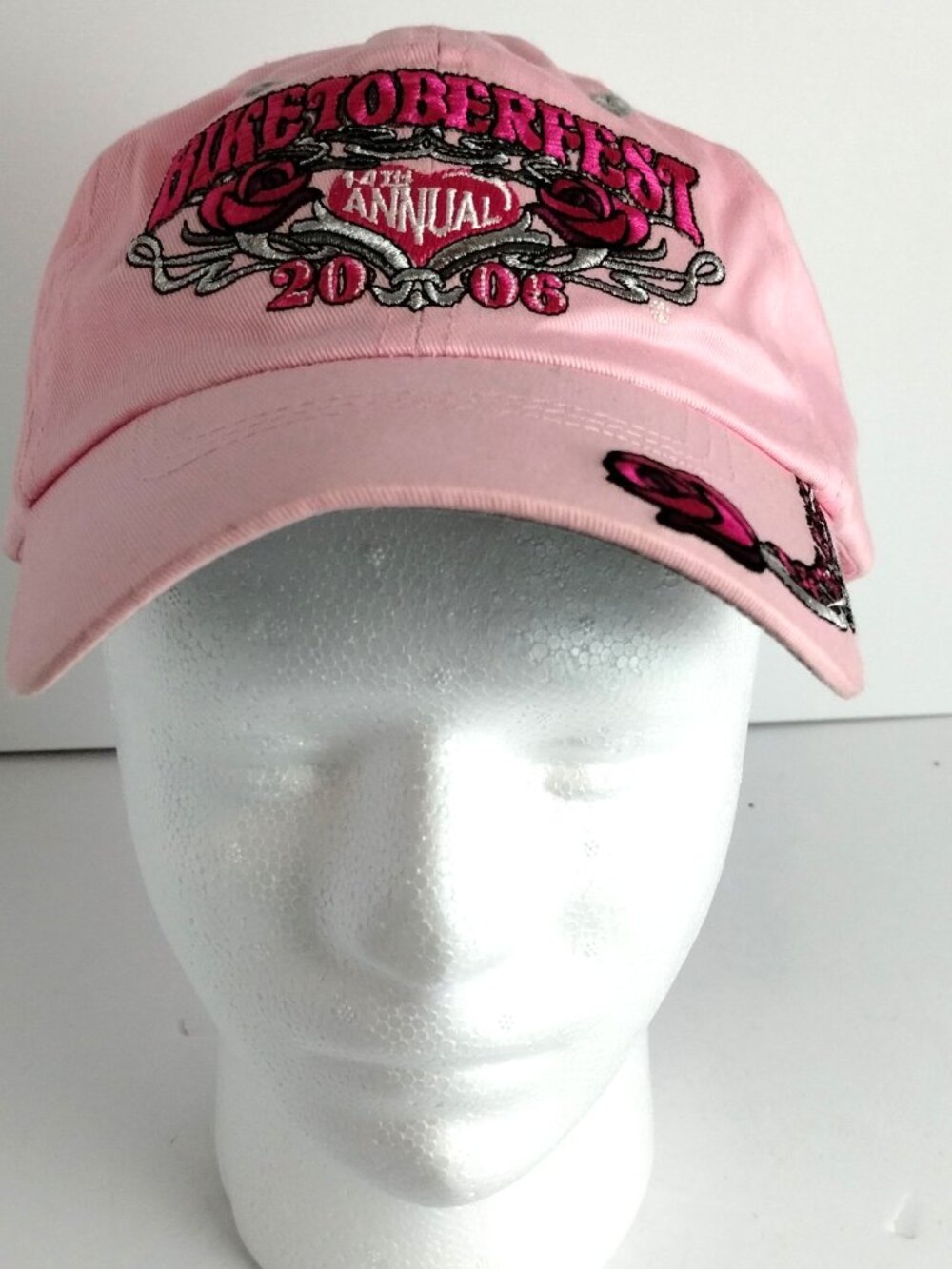 Ladies 2006 Biketoberfest Daytona Beach Hat Cap Adjustable Pink m